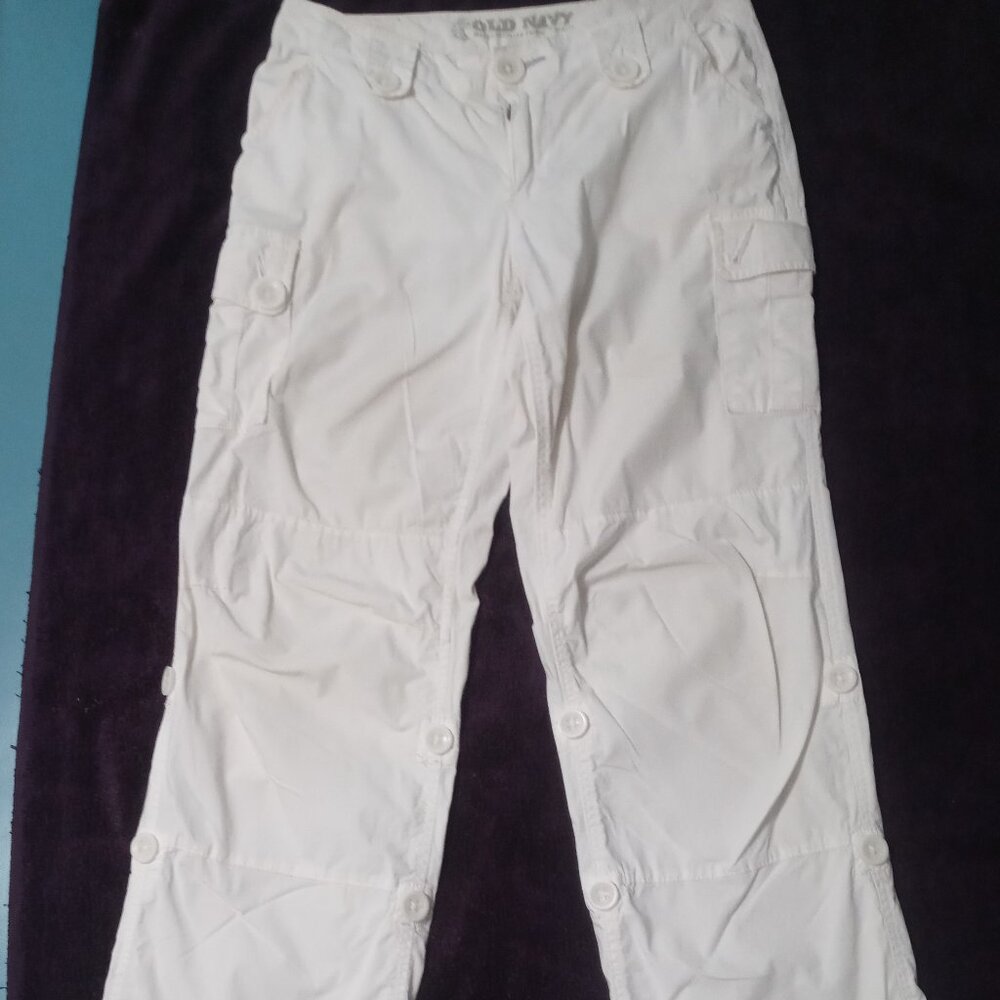 Old Navy White Cargo Pants